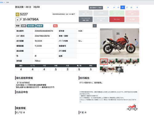 Мотоцикл DUCATI Monster 796 2013, Красный фото 11