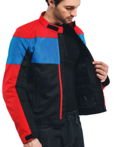 Куртка текстильная Dainese ELETTRICA AIR TEX JACKET Black/Lava-Red/Light-Blue фото 3