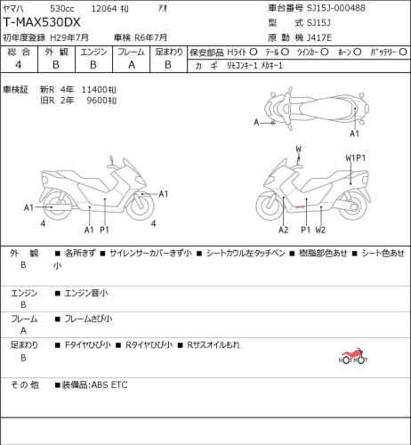 Скутер YAMAHA TMAX 2017, СИНИЙ фото 11