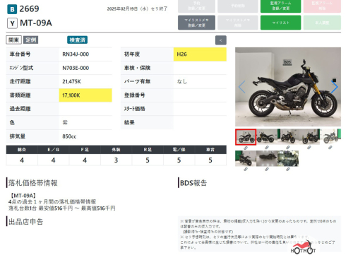 Мотоцикл YAMAHA MT-09 (FZ-09) 2014, ФИОЛЕТОВЫЙ фото 8