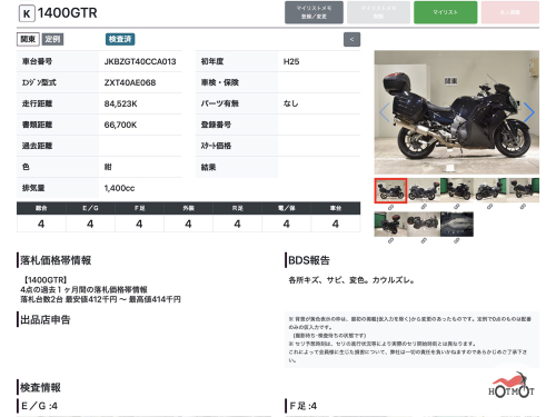 Мотоцикл KAWASAKI GTR 1400 (Concours 14) 2013, СИНИЙ фото 11