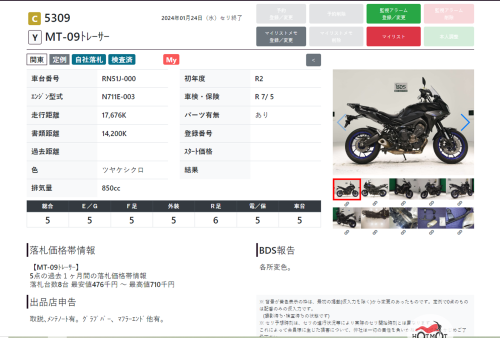 Мотоцикл YAMAHA MT-09 Tracer (FJ-09) 2020, Черный фото 11