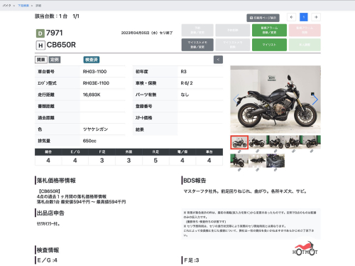 Мотоцикл HONDA CB 650R 2020, Черный фото 11