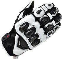 Кожаные мотоперчатки Taichi HIGH PROTECTION White/Black