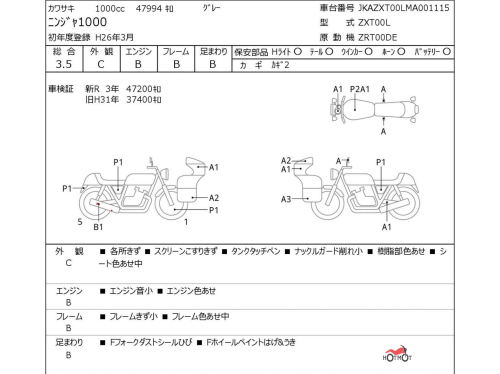 Мотоцикл KAWASAKI Z 1000SX 2015, СЕРЫЙ фото 6