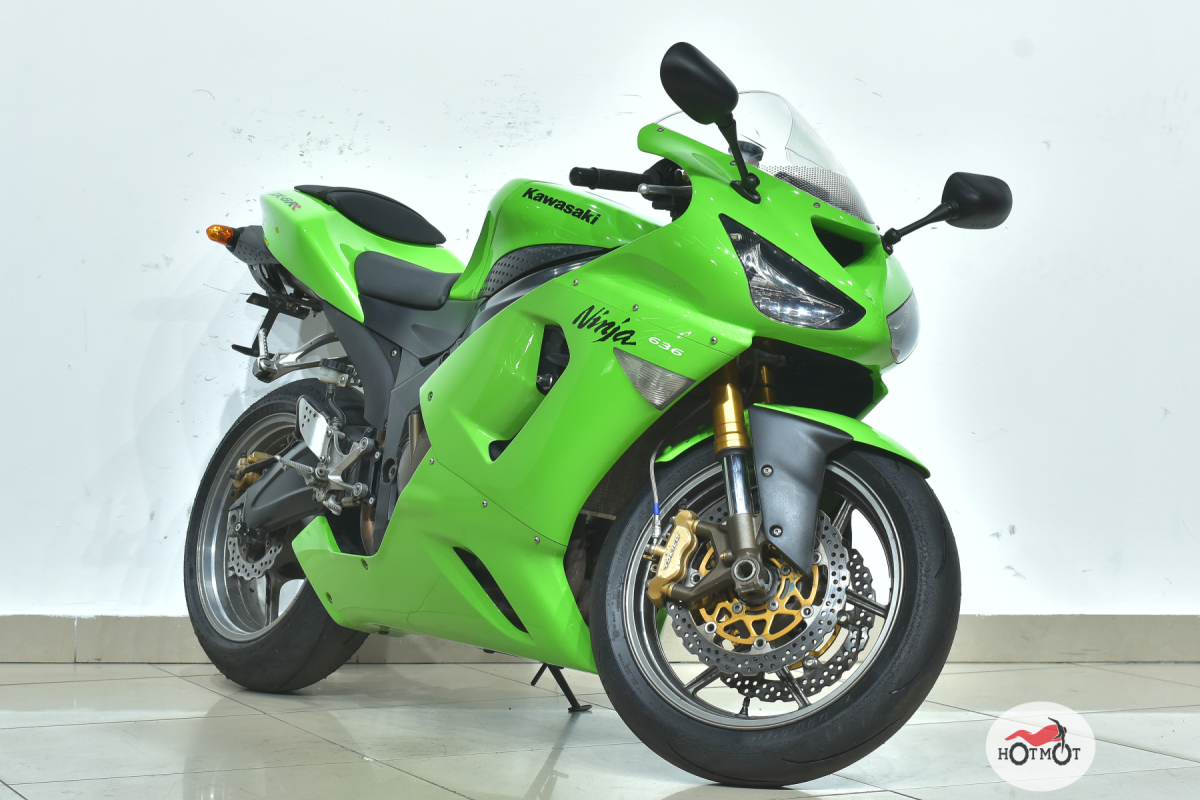 Купить Мотоцикл KAWASAKI ZX-6 Ninja 2005, Зеленый по лучшей цене с  доставкой - интернет магазин ХОТМОТ