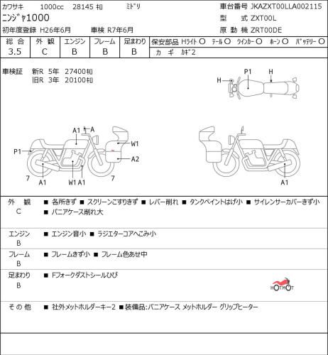Мотоцикл KAWASAKI Z 1000SX 2015, ЗЕЛЕНЫЙ фото 6