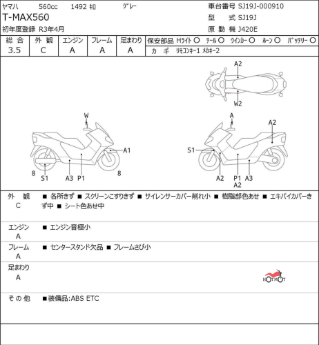 Скутер YAMAHA TMAX 2021, серый фото 11