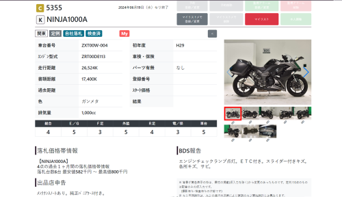 Мотоцикл KAWASAKI Z 1000SX 2017, Черный фото 9