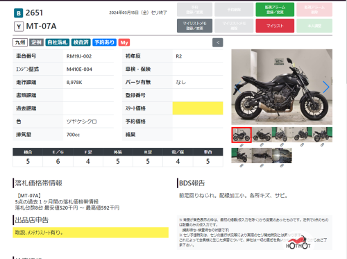 Мотоцикл YAMAHA MT-07А 2020, Черный фото 11