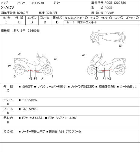 Скутер HONDA X-ADV 2020, серый фото 11