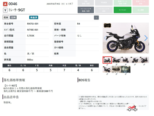 Мотоцикл YAMAHA MT-09 Tracer (FJ-09) 2021, серый фото 8
