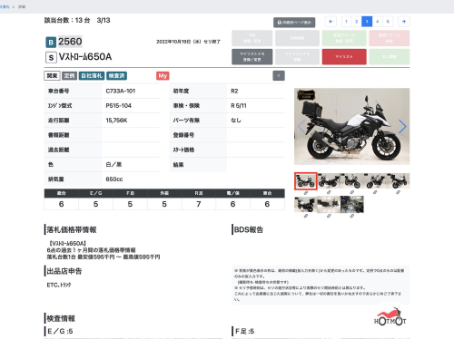 Мотоцикл SUZUKI V-STROM DL650A 2019, БЕЛЫЙ фото 11