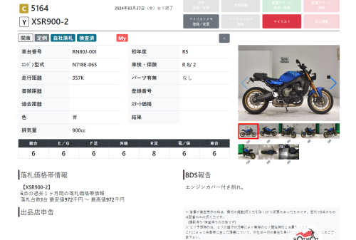 Мотоцикл YAMAHA XSR900 2023, Синий фото 15