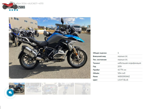 Мотоцикл BMW R 1250 GS 2019, СИНИЙ фото 6
