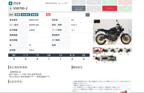 Мотоцикл YAMAHA XSR700 2023, Черный фото 11