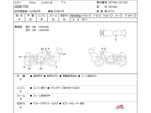 Мотоцикл SUZUKI GSR 750 2015, ЧЕРНЫЙ фото 10