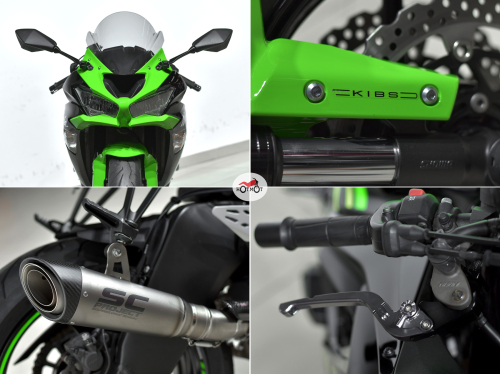 Мотоцикл KAWASAKI ZX-6R 2019, зеленый, черный фото 10