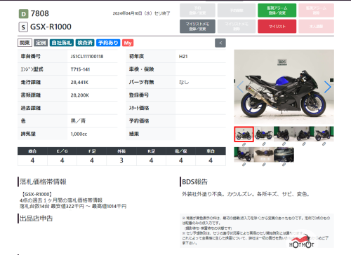 Мотоцикл SUZUKI GSX-R 1000 2009, Черный фото 16