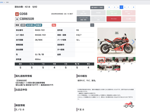 Мотоцикл HONDA CBR 650R 2020, Красный фото 11