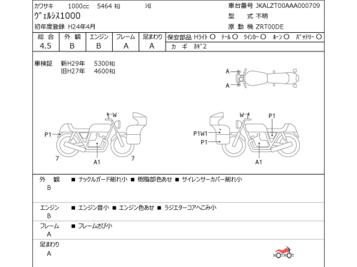 Мотоцикл KAWASAKI VERSYS 1000 2013, БЕЛЫЙ фото 6