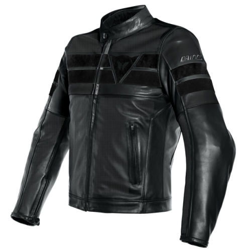 Куртка кожаная Dainese 8-TRACK PERFORATED Black/Black/Black