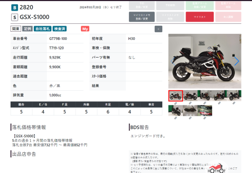 Мотоцикл SUZUKI GSX-S 1000 2018, Черный фото 17