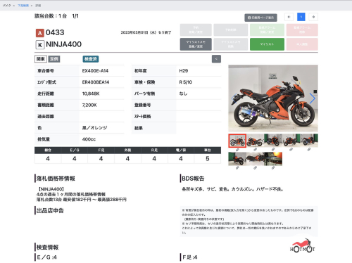 Мотоцикл KAWASAKI ER-4f (Ninja 400R) 2016, Оранжевый фото 13