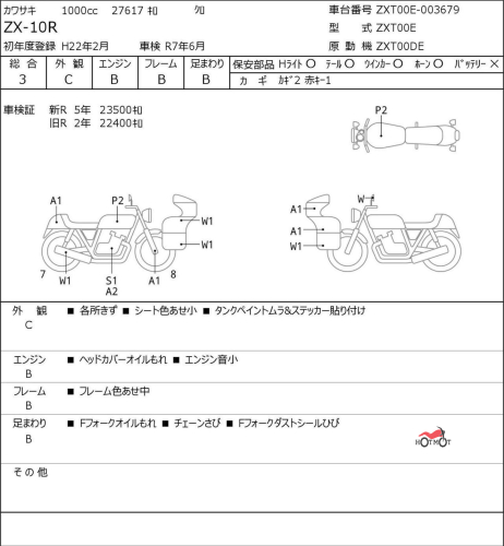 Мотоцикл KAWASAKI ZX-10 Ninja 2010, Черный фото 6