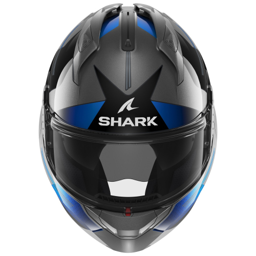 Шлем Shark EVO GT TEKLINE Antracite/Chrome/Blue фото 3