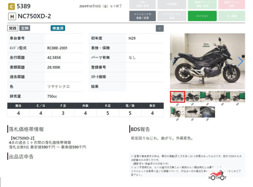 Мотоцикл HONDA NC 750X 2017, черный фото 11
