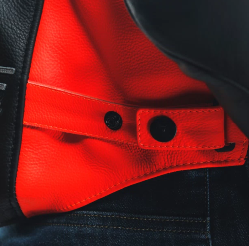 Куртка кожаная Dainese RACING 4 LEATHER JACKET Black/Fluo-Red фото 5
