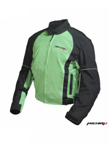 Куртка мотоциклетная (текстиль)  MICHIRU Summer Night Ciry Черно-Зеленый