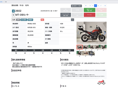 Мотоцикл YAMAHA MT-09 Tracer (FJ-09) 2016, Красный фото 13