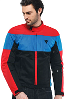 Куртка текстильная Dainese ELETTRICA AIR TEX JACKET Black/Lava-Red/Light-Blue