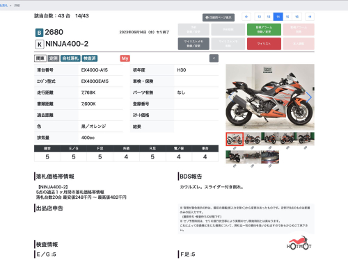 Мотоцикл KAWASAKI ER-4f (Ninja 400R) 2018, Оранжевый фото 11