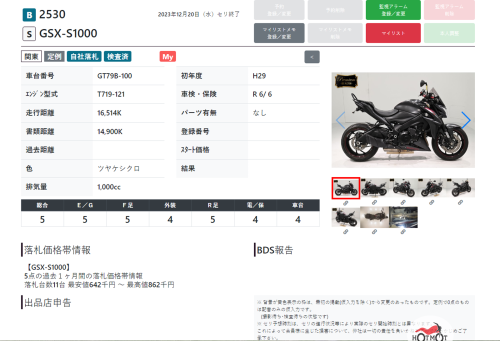 Мотоцикл SUZUKI GSX-S1000 2017, Черный фото 11