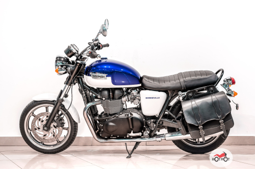 Мотоцикл TRIUMPH BONNEVILLE 900 2015, МНОГОЦВЕТНЫЙ (БЕЛЫЙ,СИНИЙ) фото 4