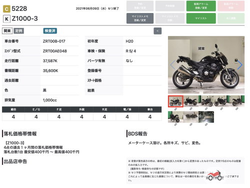 Мотоцикл KAWASAKI Z 1000 2008, Черный фото 13