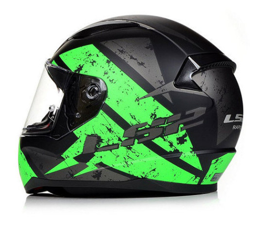 Шлем LS2 FF353 Rapid Deadbolt Черно-Зеленый фото 3