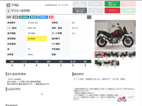 Мотоцикл SUZUKI V-Strom DL 650 2020, Красный фото 16