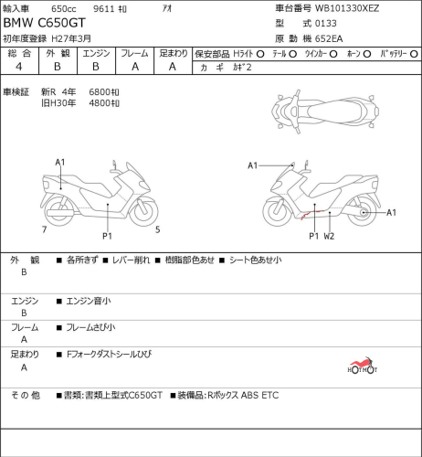 Скутер BMW C 650 GT 2014, Синий фото 6