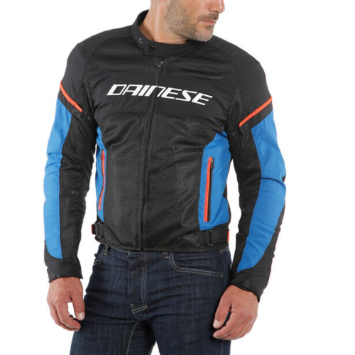 Куртка текстильная Dainese AIR FRAME D1 TEX Black/Light-Blue/Fluo-Red фото 3