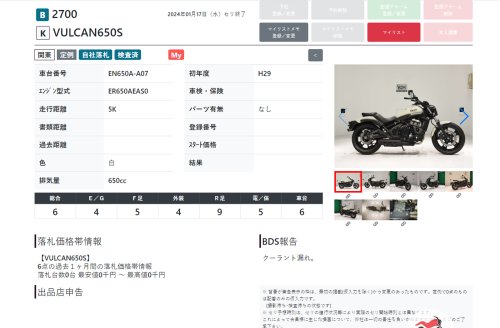 Мотоцикл KAWASAKI EN650 Vulcan S 2018, Белый фото 11