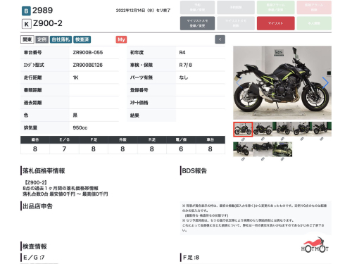 Мотоцикл KAWASAKI Z 900 2022, Черный фото 13