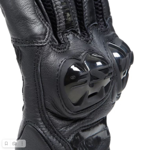 Перчатки кожаные Dainese MIG 3 UNISEX LEATHER GLOVES Black/Black фото 6
