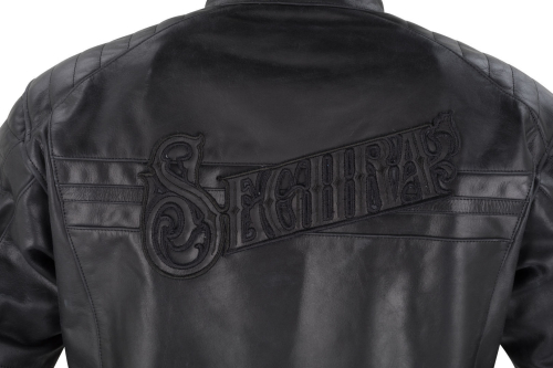 Куртка кожаная Segura STRIPE BLACK EDITION Black фото 4