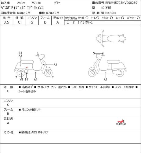 Скутер VESPA GTS Super 300 2022, серый фото 11