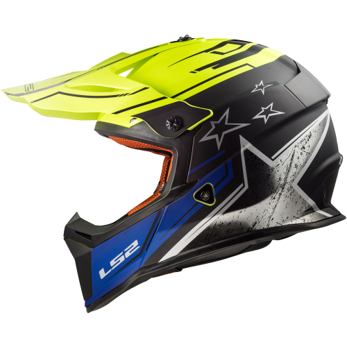 Шлем LS2 MX437 Fast Core Черно-Желтый