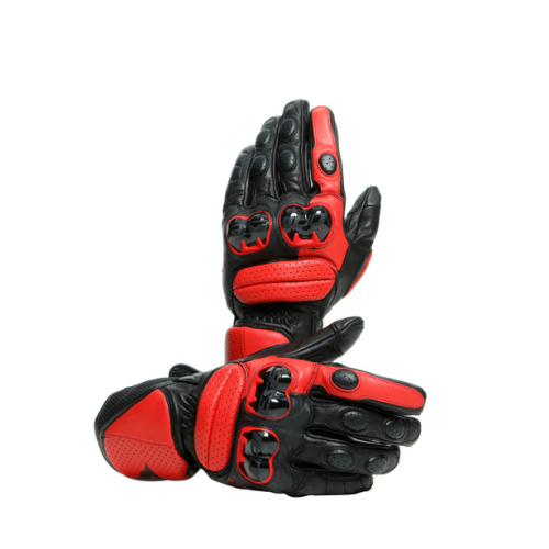 Перчатки кожаные Dainese IMPETO Black/Lava-Red
